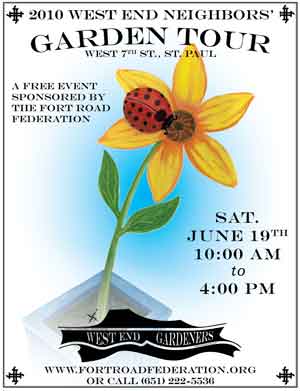 2010 West End Neighbors Gardne Tour poster 2010